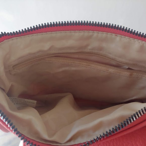 NWOT coral adjustable small purse with pockets - Picture 4 of 4